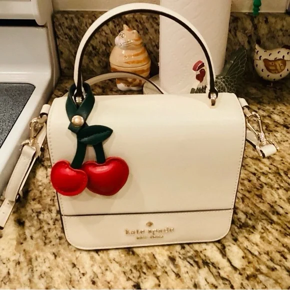 🍒 2 Cherry Heart Pendant Charms Classic & Pastel NWT - Picture 2 of 11